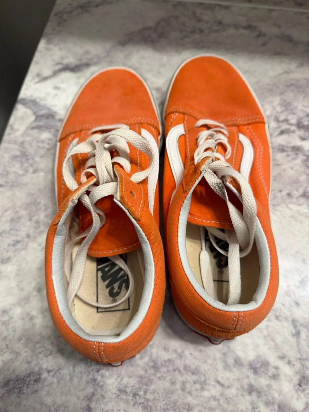 Vans off the wall orange old skool sneakers men’s 5 women’s 6.5